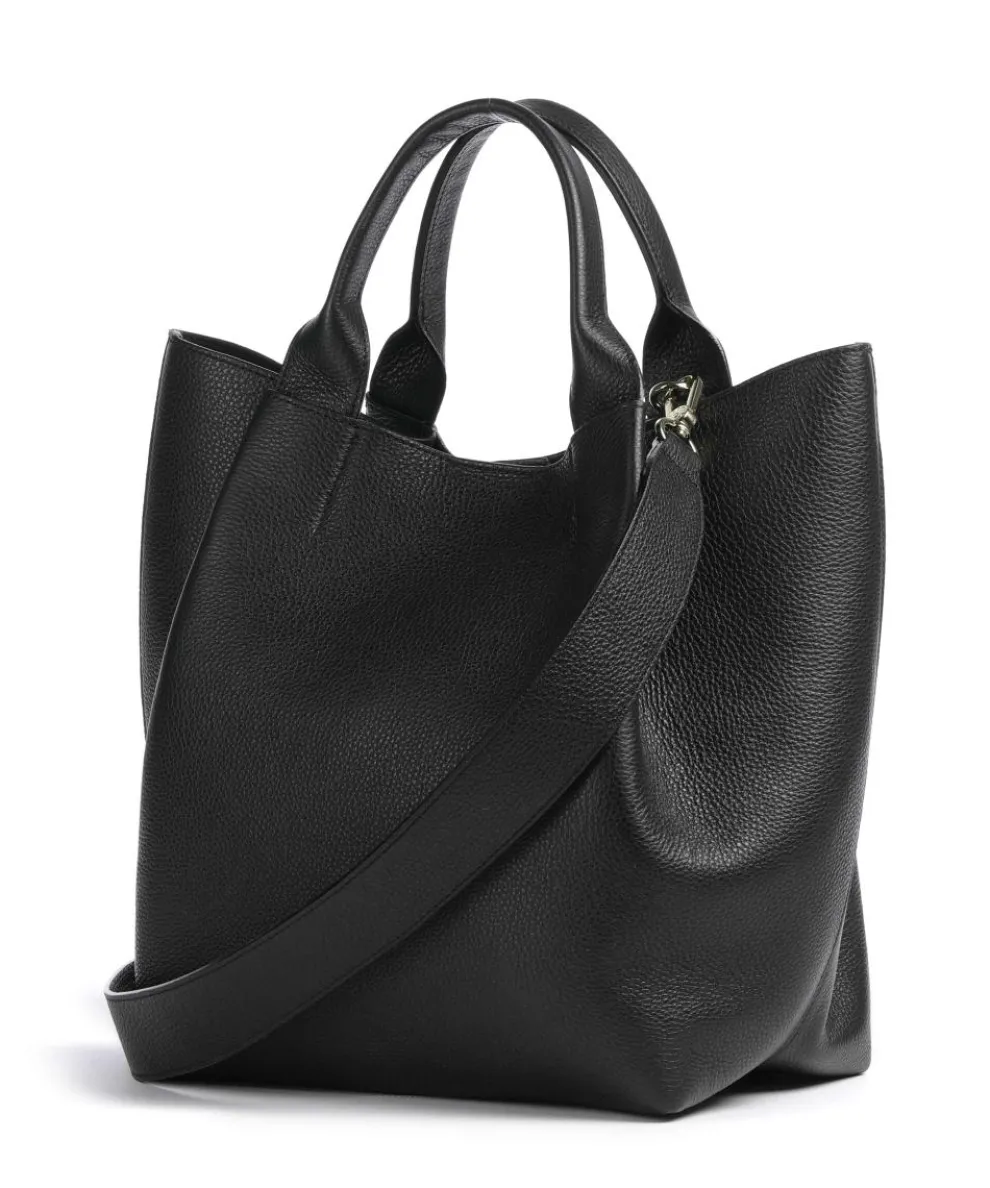 Agave Essential Medium Handtasche genarbtes Leder schwarz