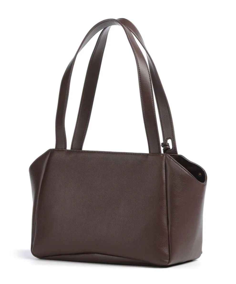 Mediana M Shopper Lederimitat dunkelbraun