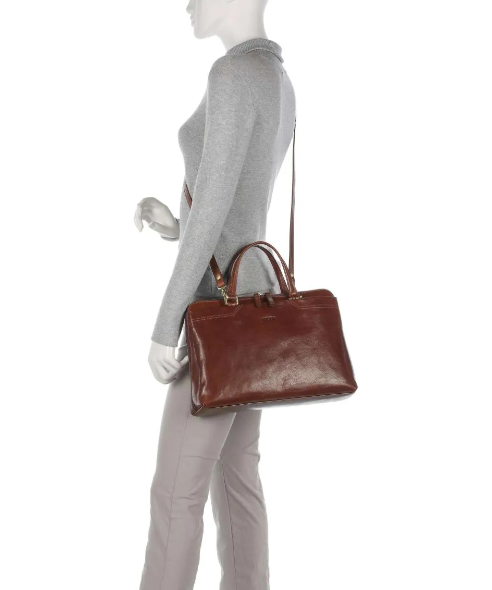 Soft Handtasche fein genarbtes Rindsleder braun