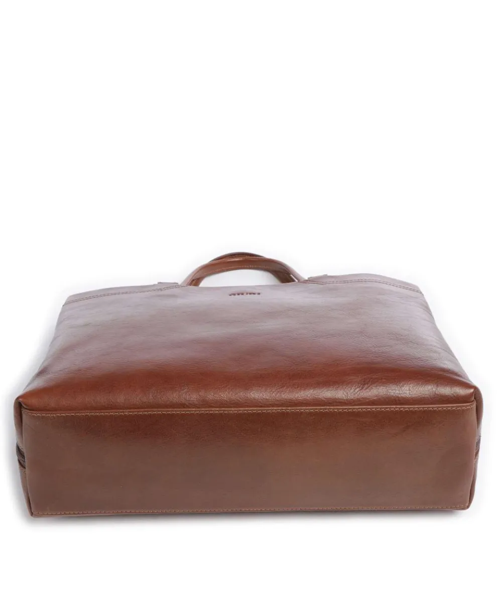 Soft Handtasche fein genarbtes Rindsleder braun