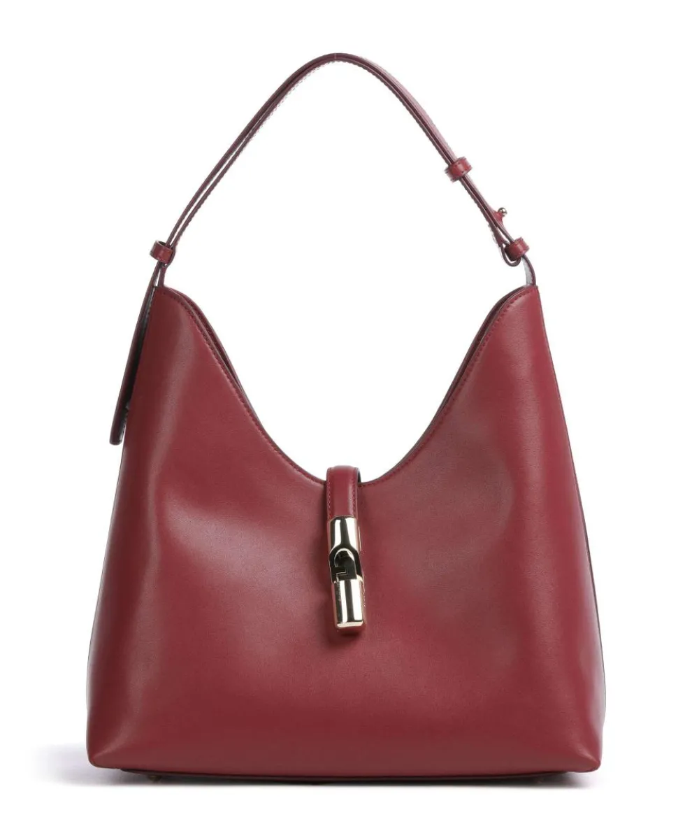 Goccia M Beuteltasche fein genarbtes Kalbsleder dunkelrot