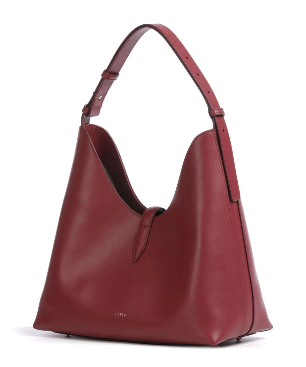 Goccia M Beuteltasche fein genarbtes Kalbsleder dunkelrot