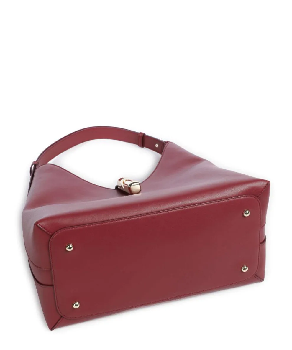 Goccia M Beuteltasche fein genarbtes Kalbsleder dunkelrot