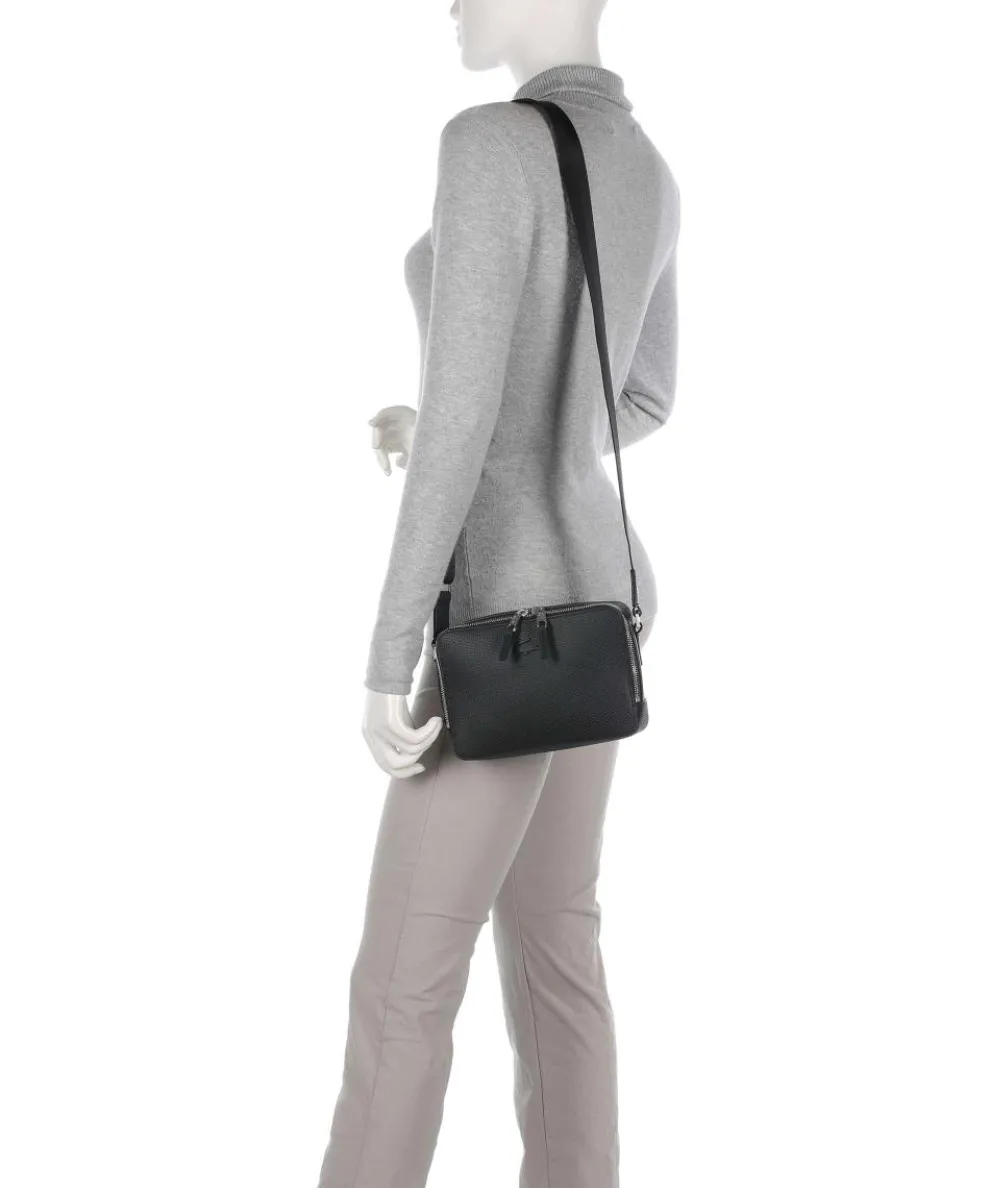 Chantaco Umhängetasche genarbtes Rindsleder schwarz