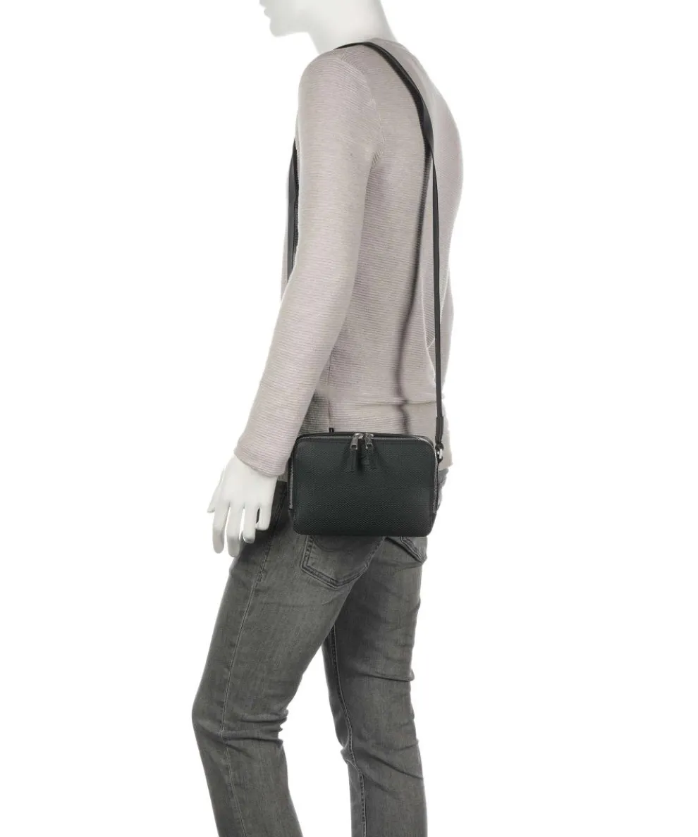 Chantaco Umhängetasche genarbtes Rindsleder schwarz