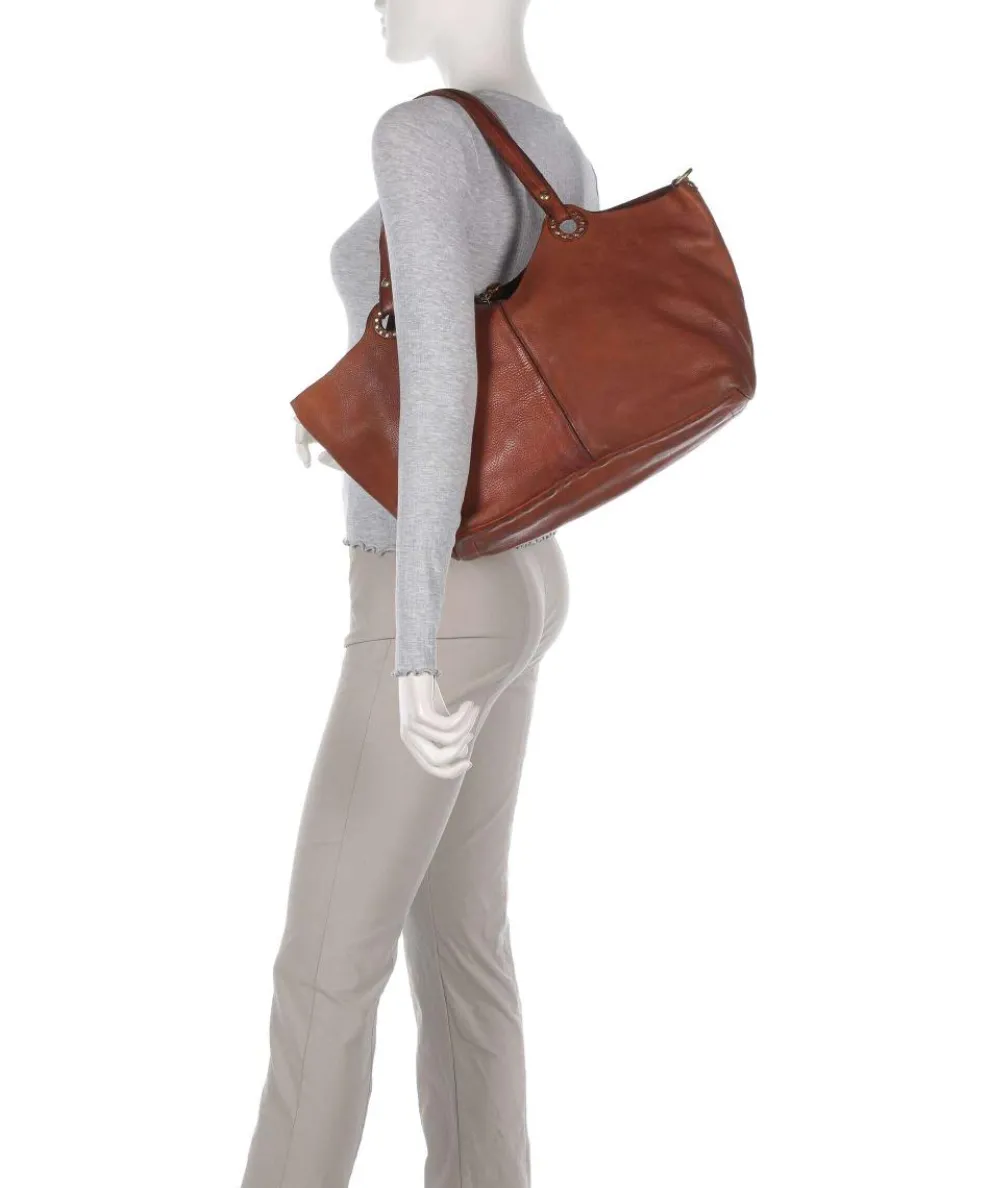 Shopper genarbtes Rindsleder cognac