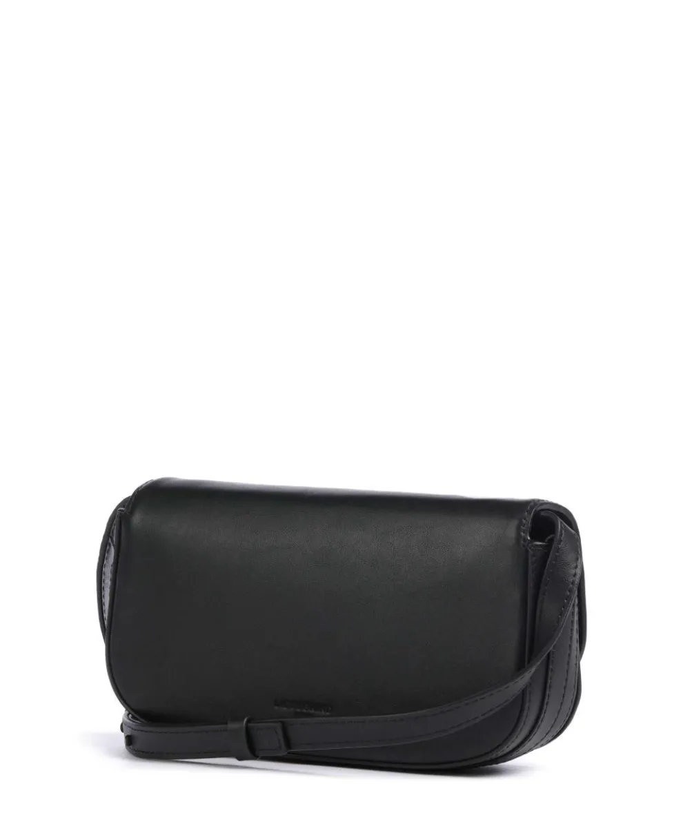 Ezra Calf Optic S Umhängetasche fein genarbtes Kalbsleder schwarz
