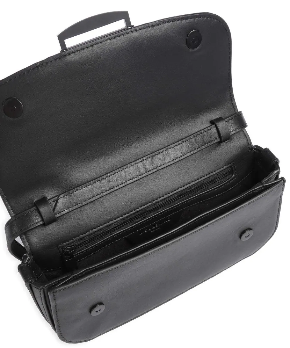 Ezra Calf Optic S Umhängetasche fein genarbtes Kalbsleder schwarz