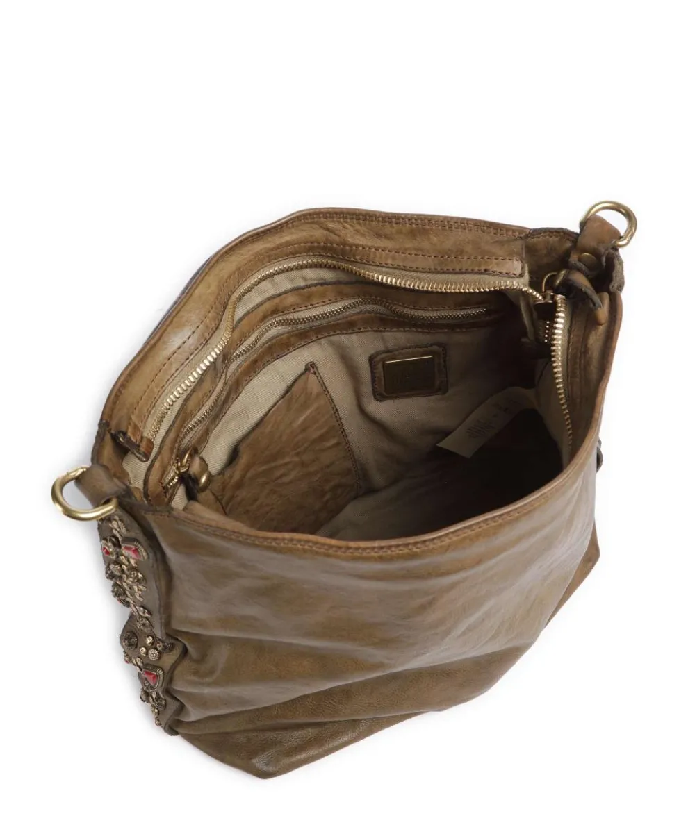 Beuteltasche fein genarbtes Rindsleder olivgrün