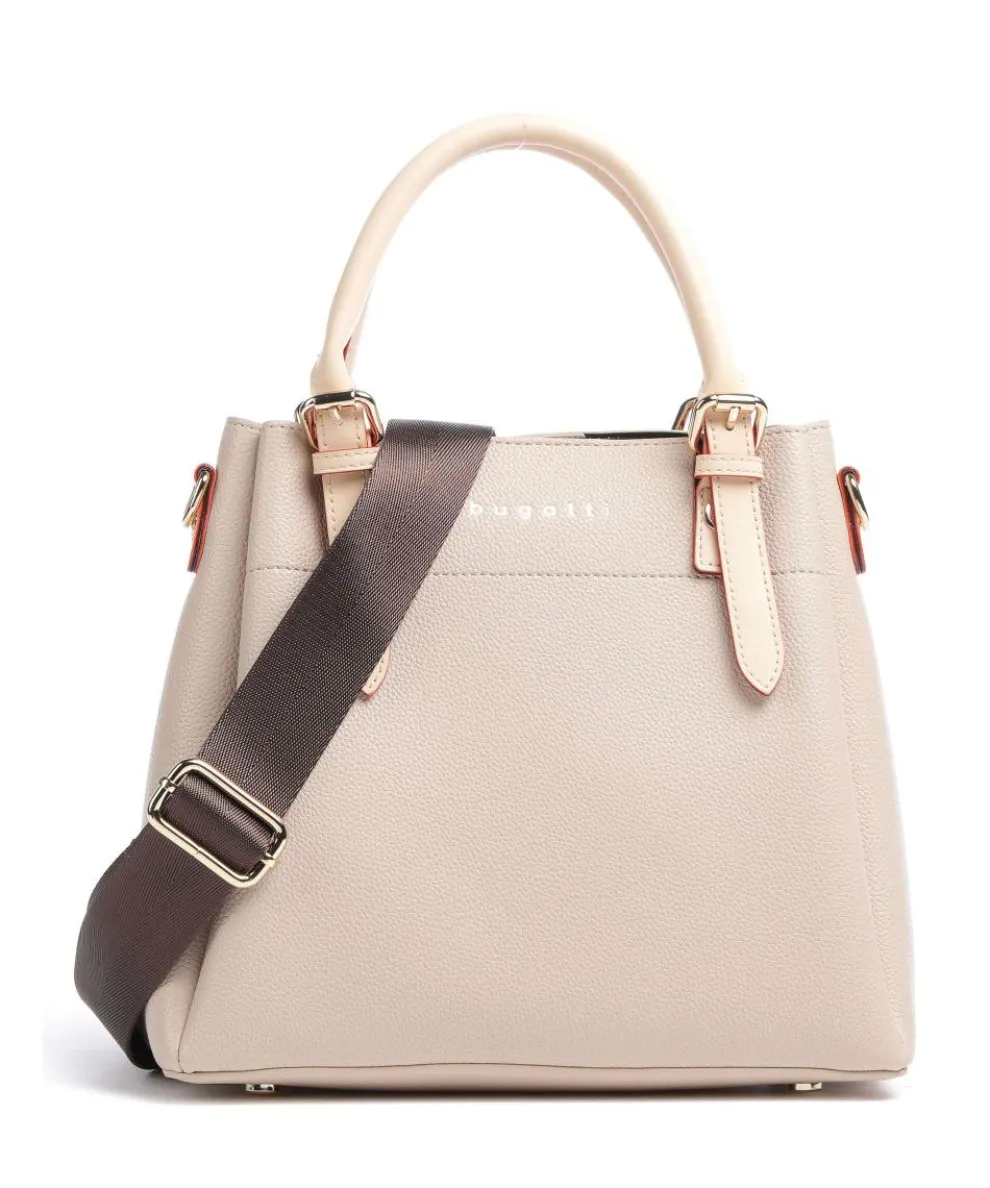 Ella Handtasche Lederimitat beige