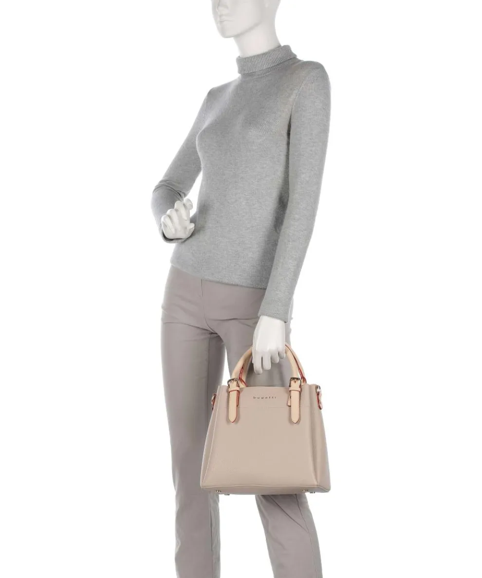 Ella Handtasche Lederimitat beige