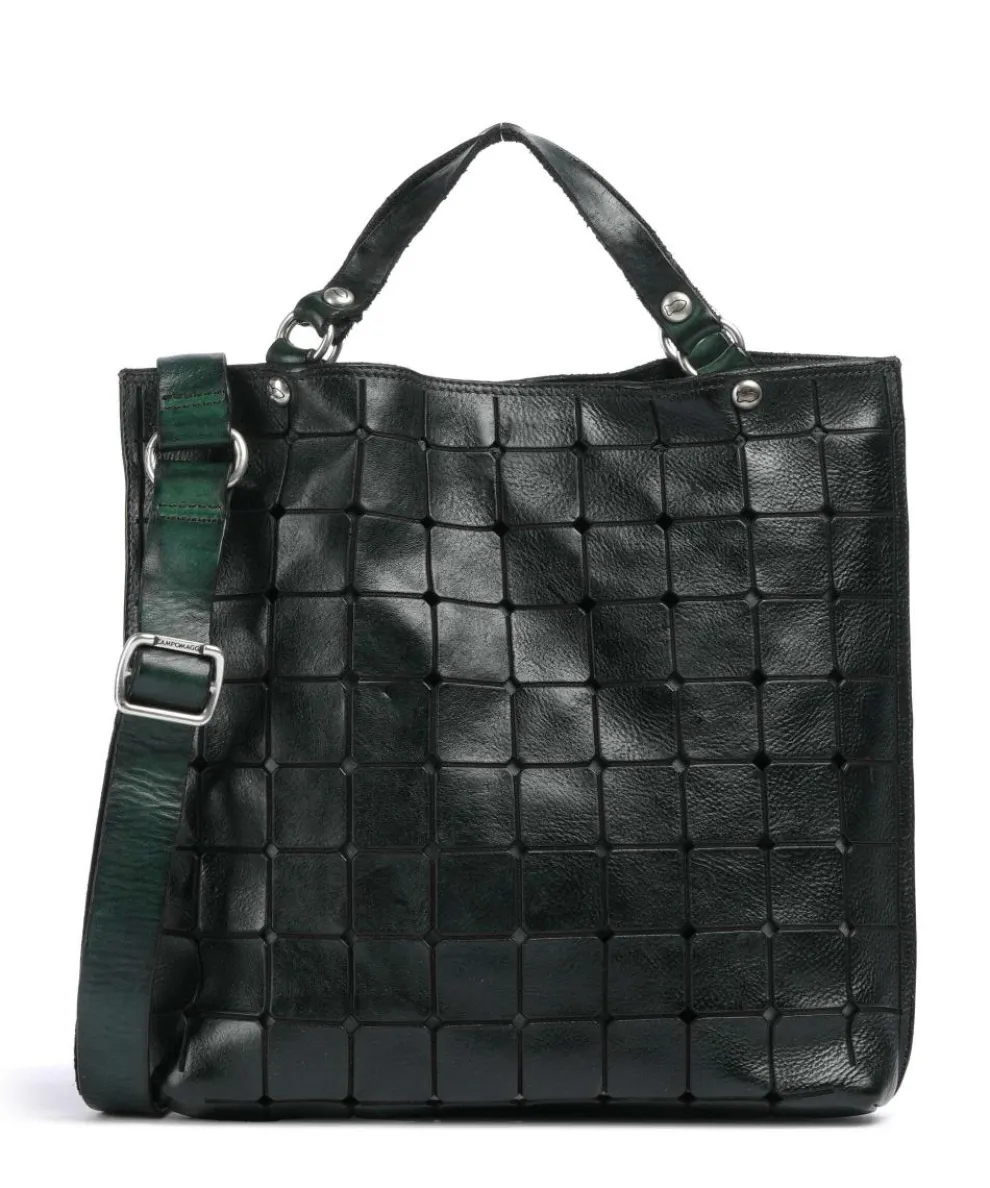 Handtasche Rindsleder dunkelgrün