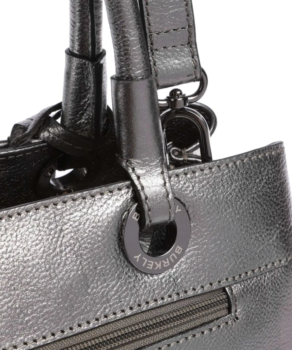 Radiant Raeven Handtasche genarbtes Rindsleder silber