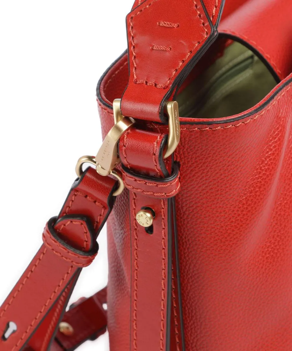 Gemma Bucket bag genarbtes Rindsleder rot