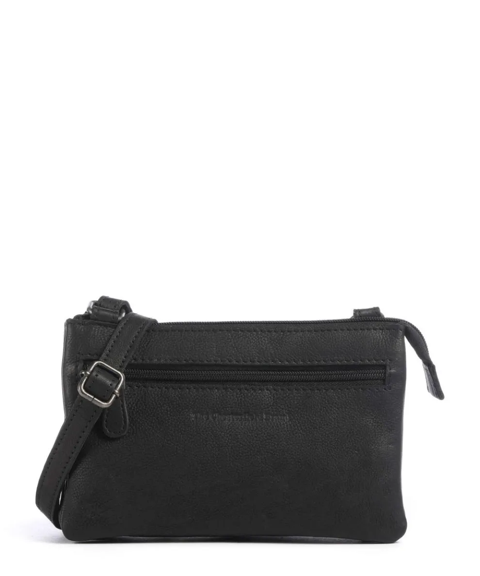 Washed Waxed Cow Osaka Umhängetasche genarbtes Rindsleder schwarz