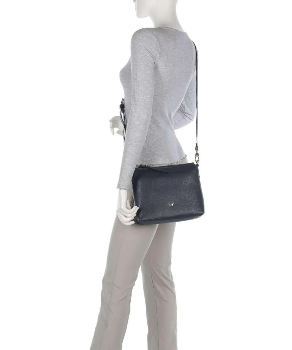 Hanna Umhängetasche genarbtes Rindsleder navy