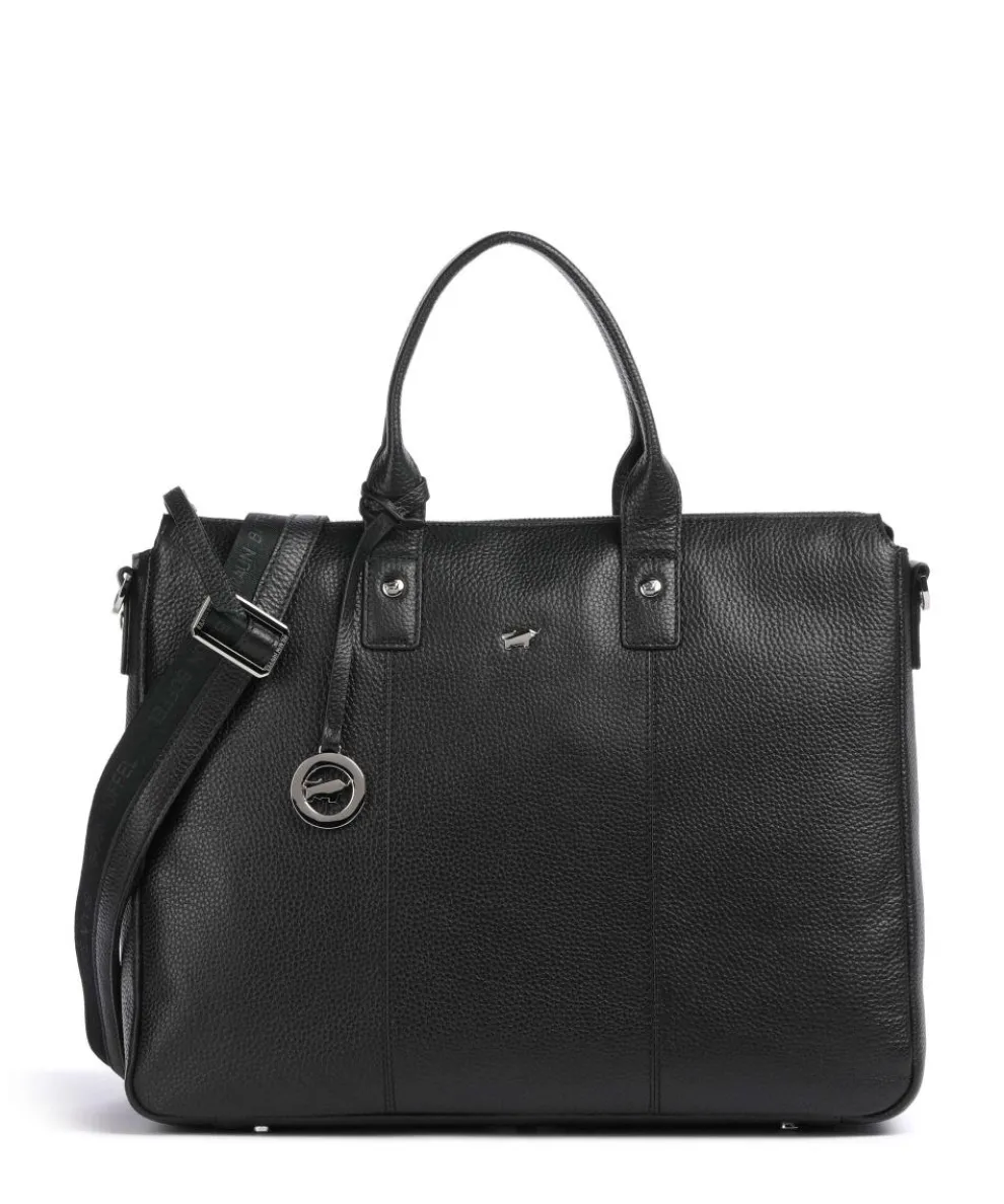 Hanna Aktentasche 14″ genarbtes Rindsleder schwarz