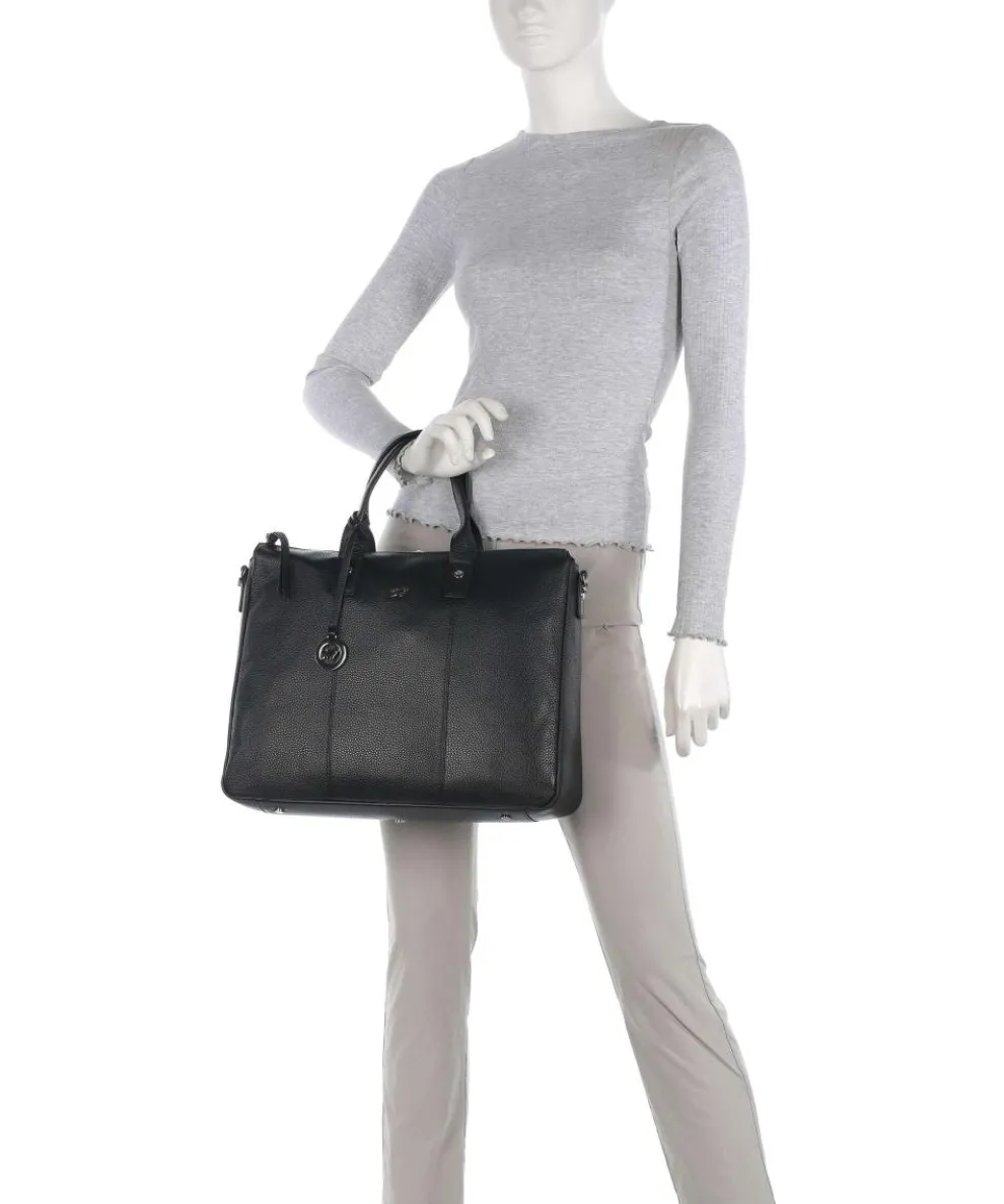 Hanna Aktentasche 14″ genarbtes Rindsleder schwarz