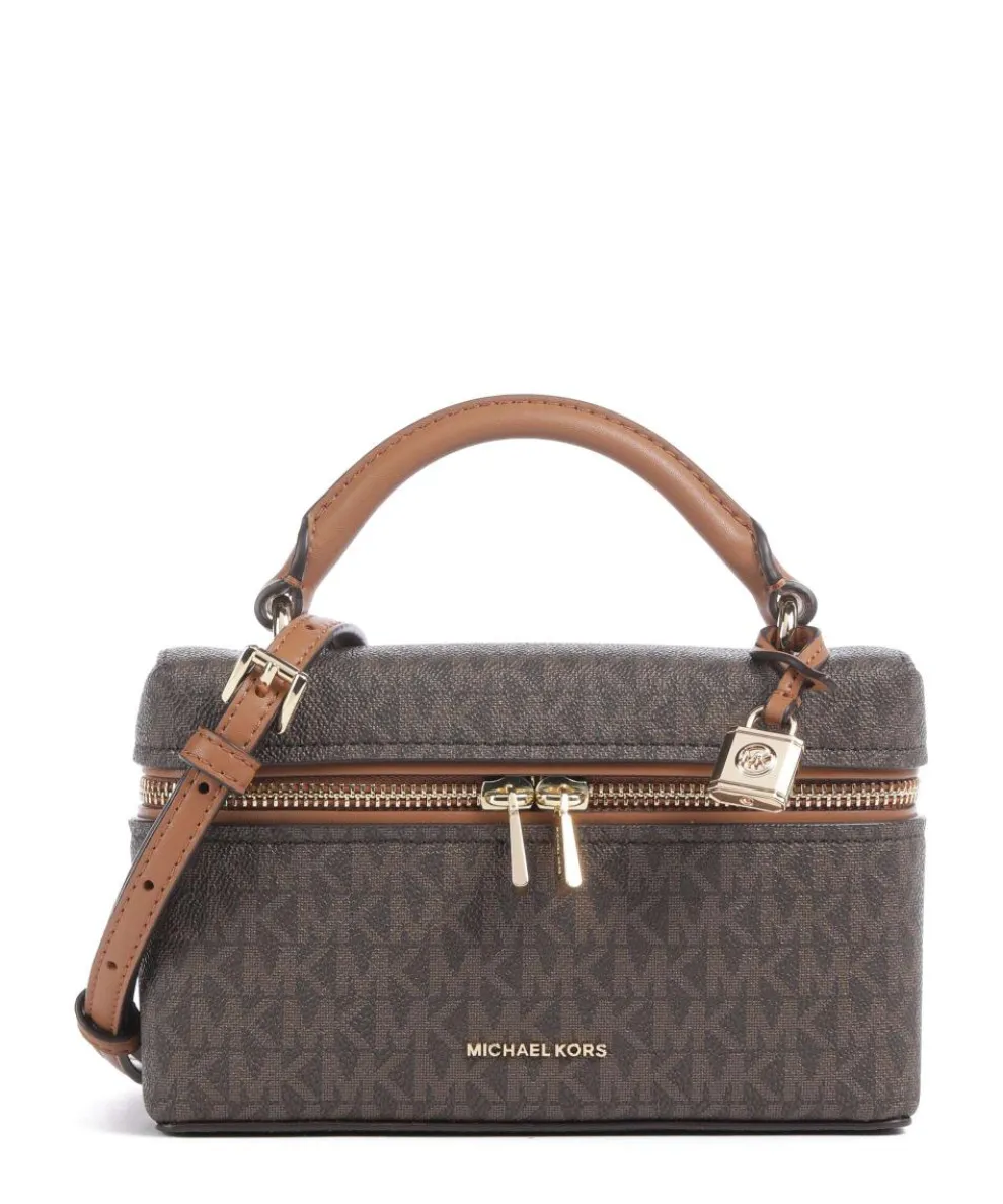 Jana XS Umhängetasche Lederimitat dunkelbraun