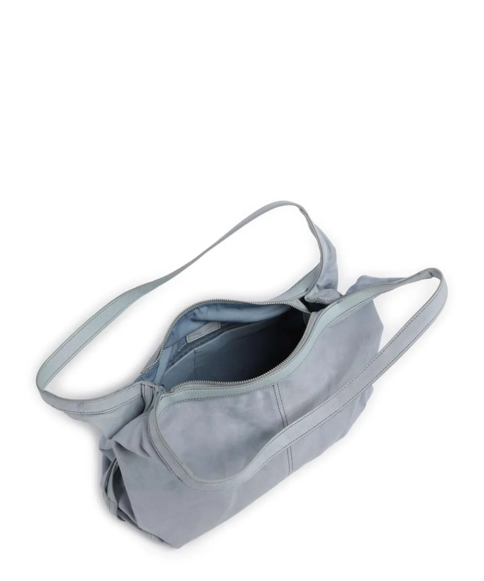 Best to come Beuteltasche aufgerautes Leder blaugrau
