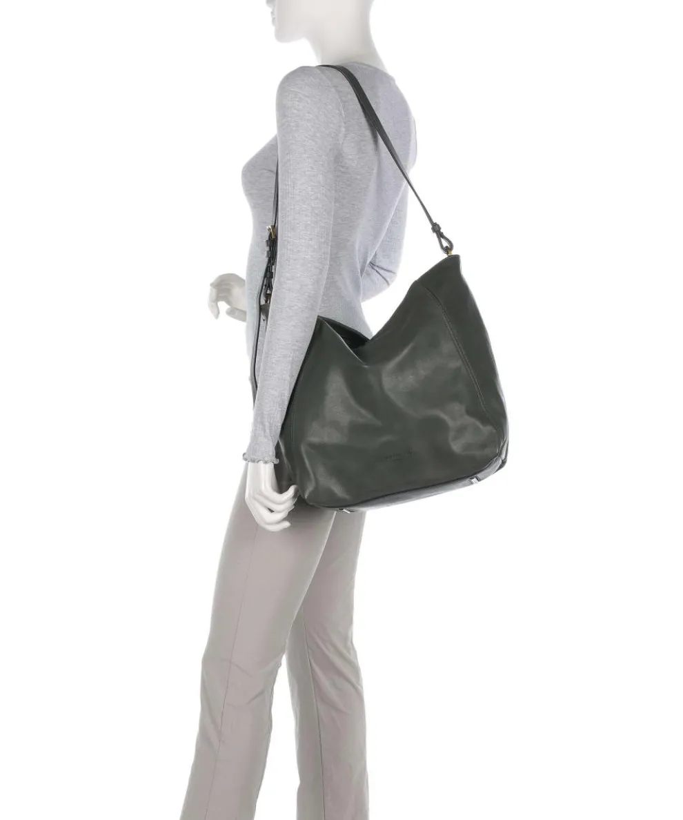 Chudy Sheep Natural L Beuteltasche Schafsleder dunkelgrün