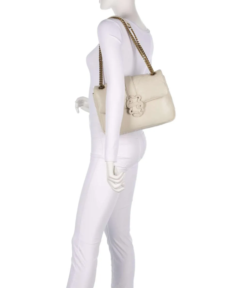 Iconic Snakes Puffy Schultertasche Lederimitat creme