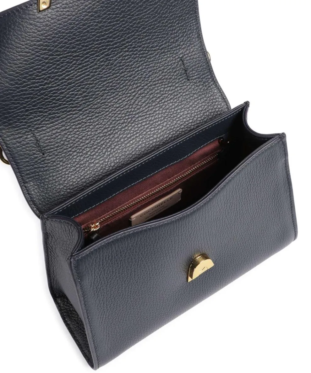 Dew Umhängetasche genarbtes Rindsleder navy