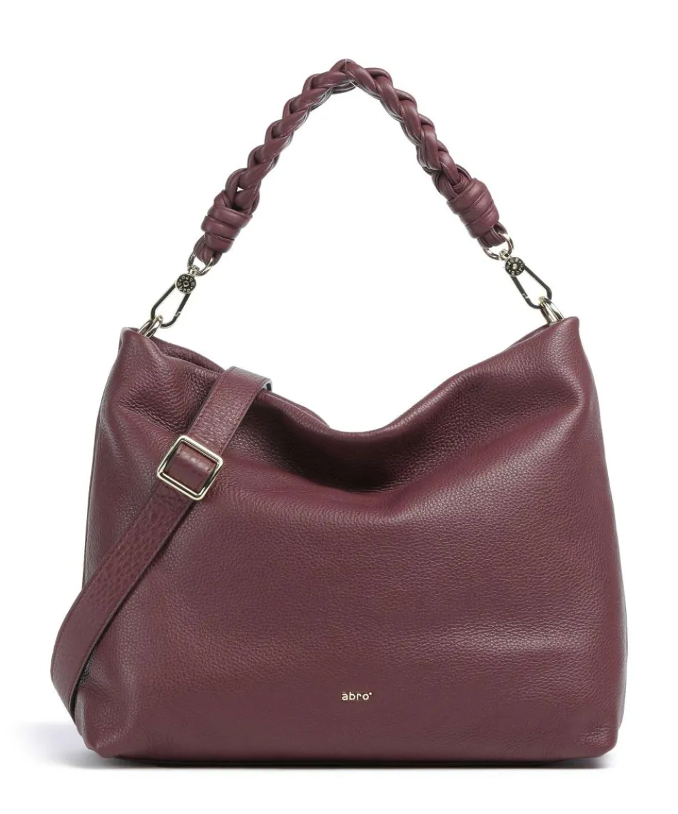 Dalia Soley Beuteltasche genarbtes Leder bordeaux