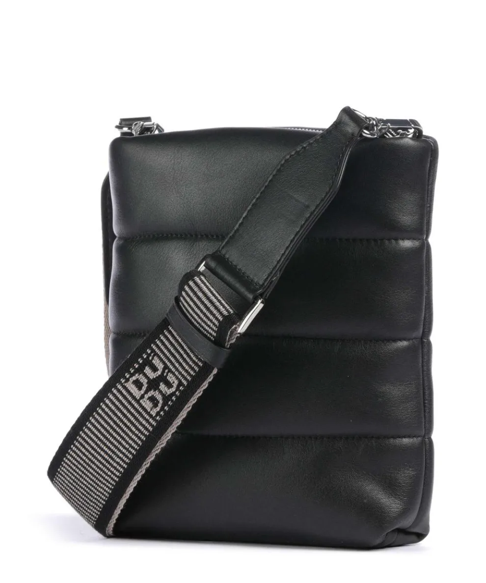 Falkland Umhängetasche fein genarbtes Leder schwarz