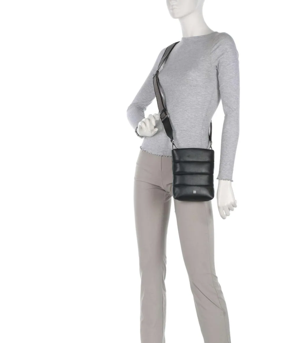 Falkland Umhängetasche fein genarbtes Leder schwarz