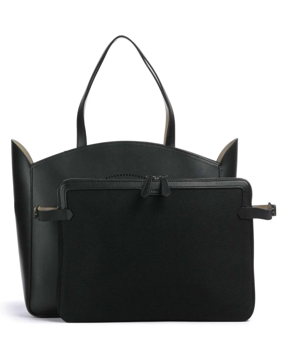 K/Circle Shopper 15″ fein genarbtes Rindsleder schwarz