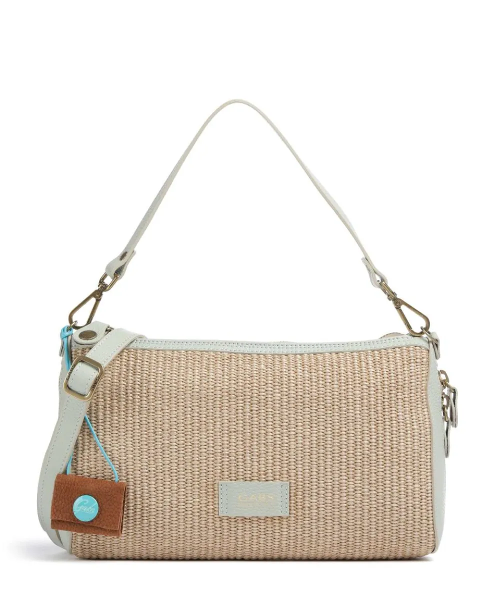 Oceania Pepita Schultertasche Bast, genarbtes Kalbsleder natur