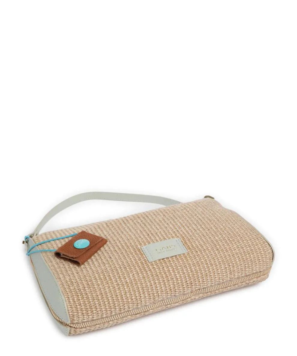 Oceania Pepita Schultertasche Bast, genarbtes Kalbsleder natur