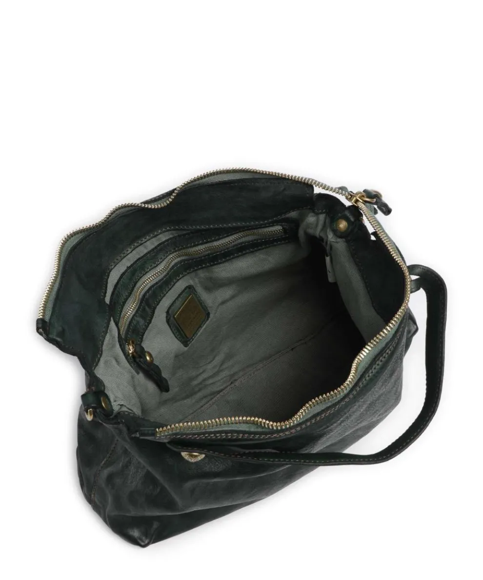 Handtasche fein genarbtes Rindsleder dunkelgrün