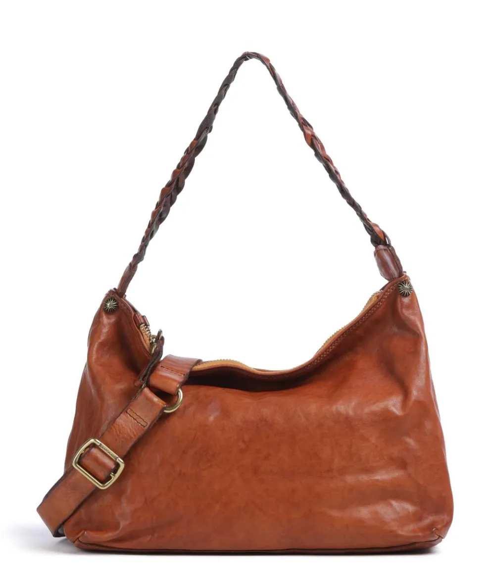 Beuteltasche fein genarbtes Rindsleder cognac