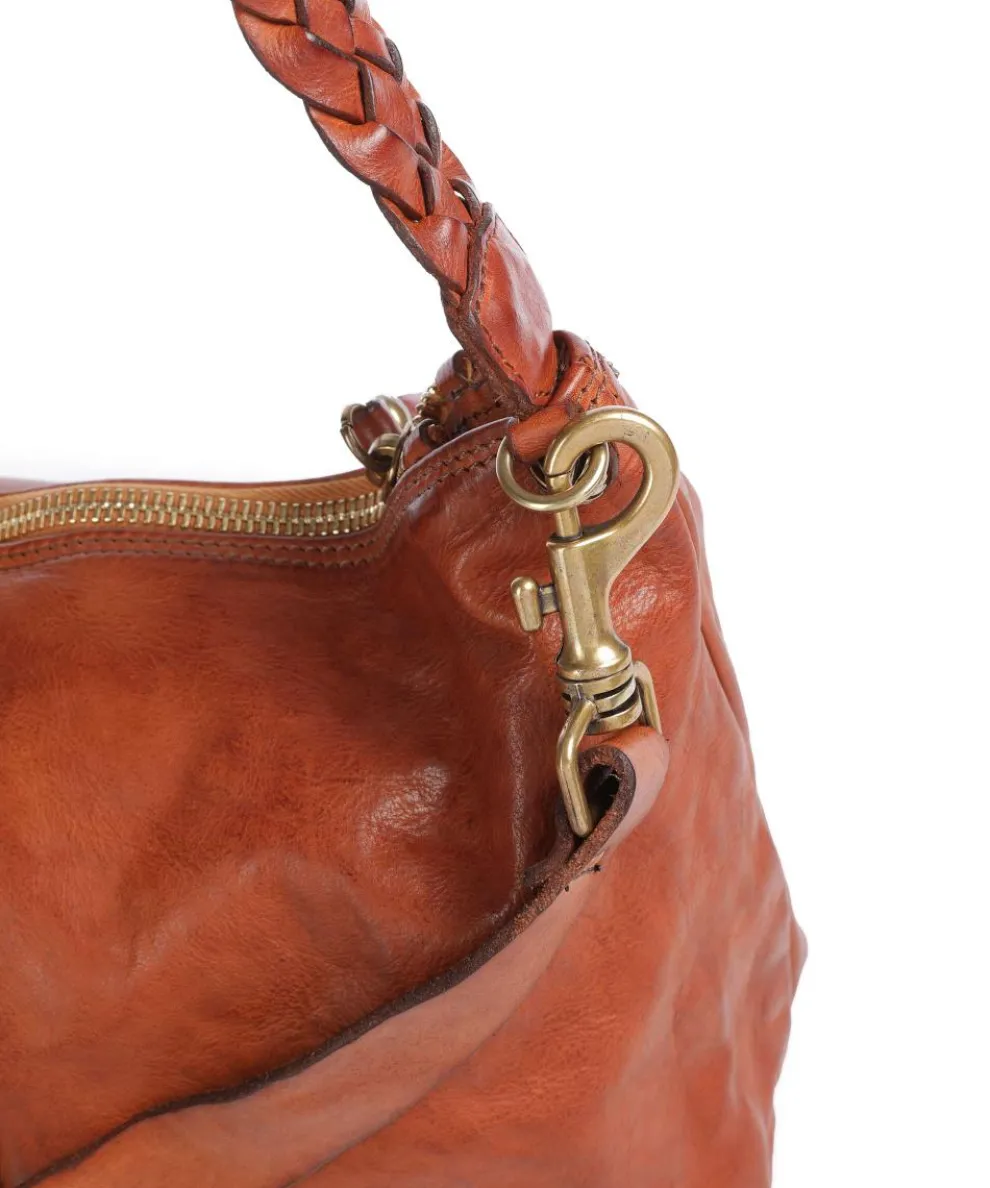 Beuteltasche fein genarbtes Rindsleder cognac