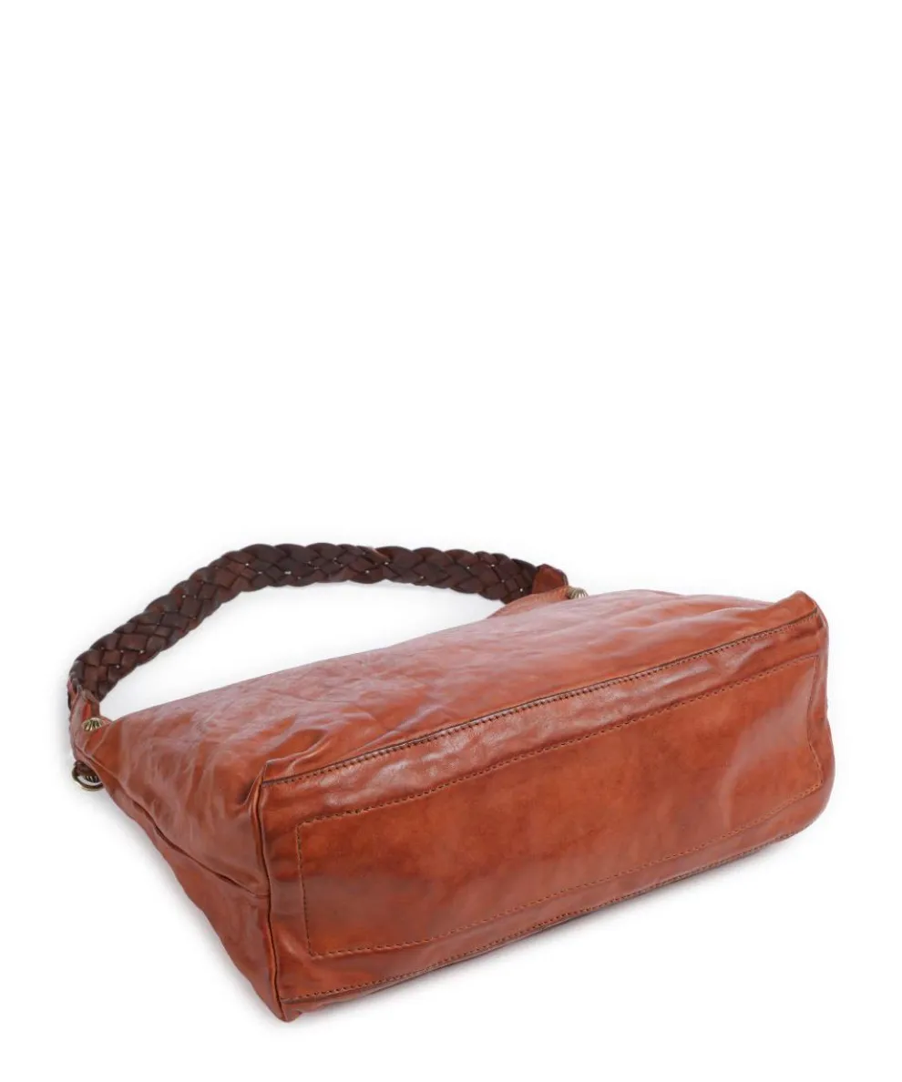 Beuteltasche fein genarbtes Rindsleder cognac