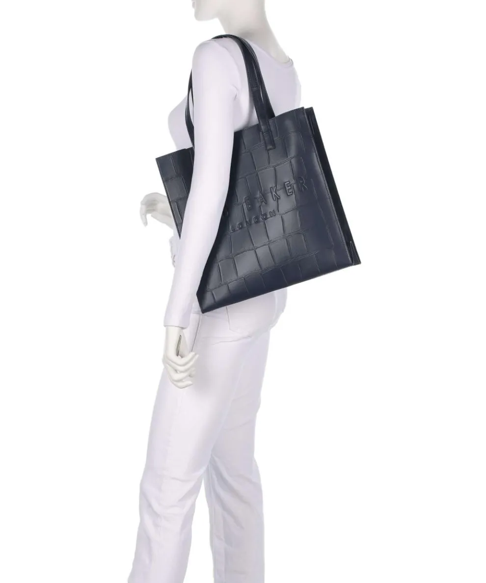 Croccon Shopper Lederimitat navy