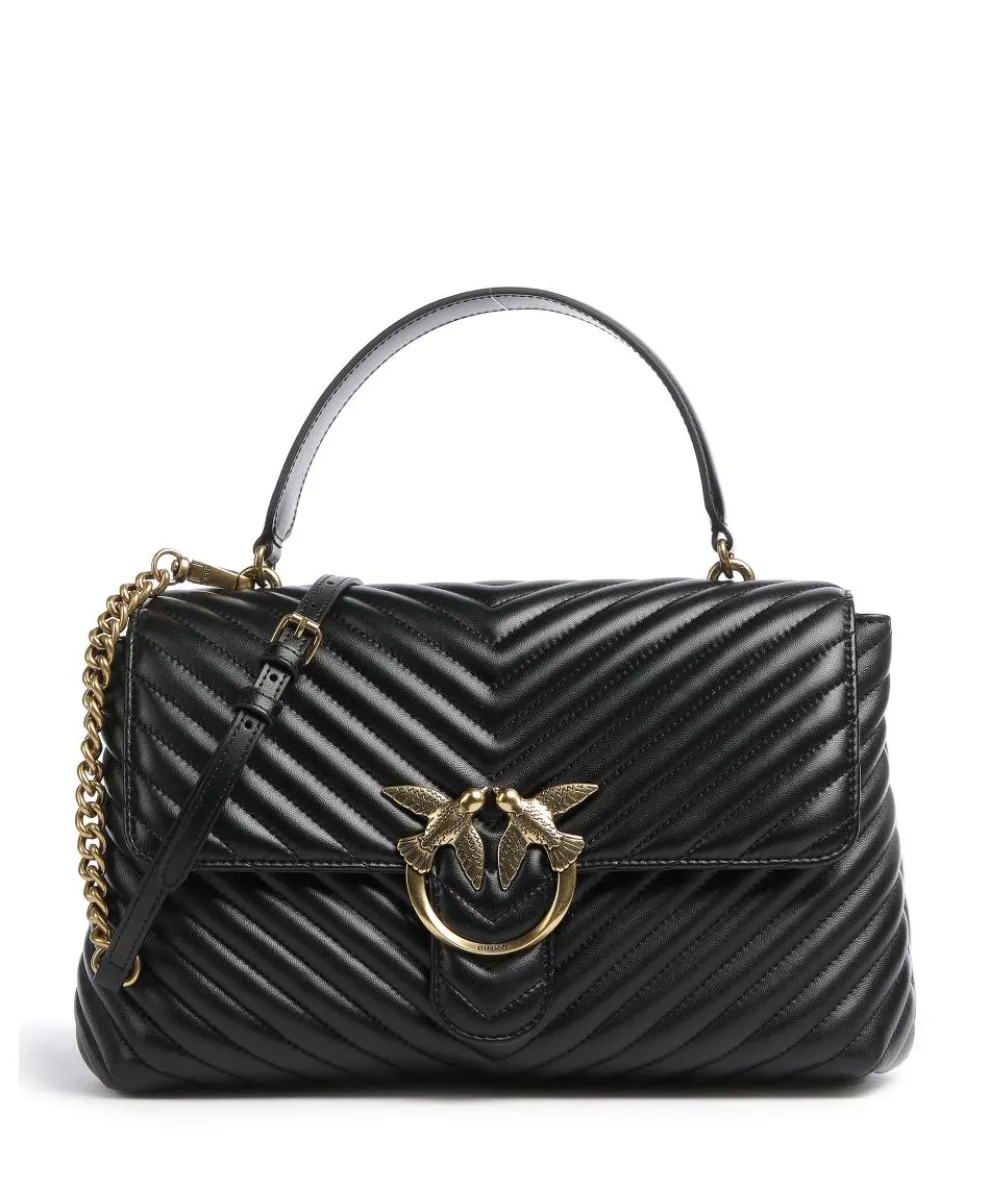 Love Lady Puff Big Handtasche Schafsleder schwarz