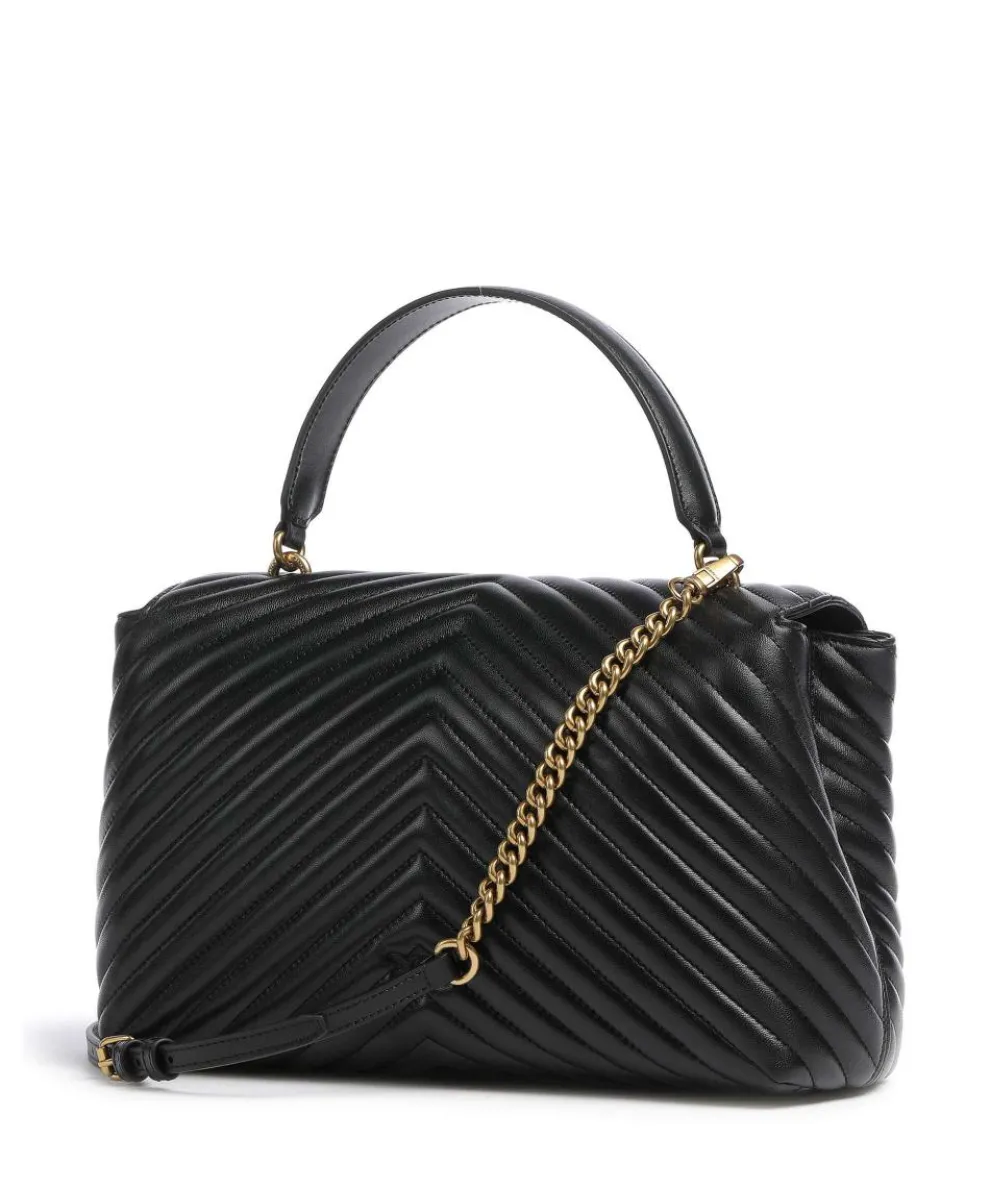 Love Lady Puff Big Handtasche Schafsleder schwarz
