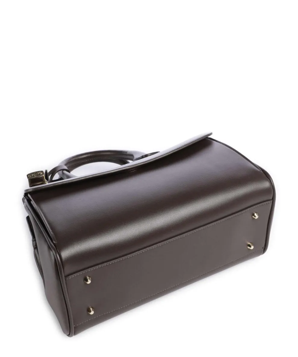 Jane M Handtasche Lederimitat dunkelbraun