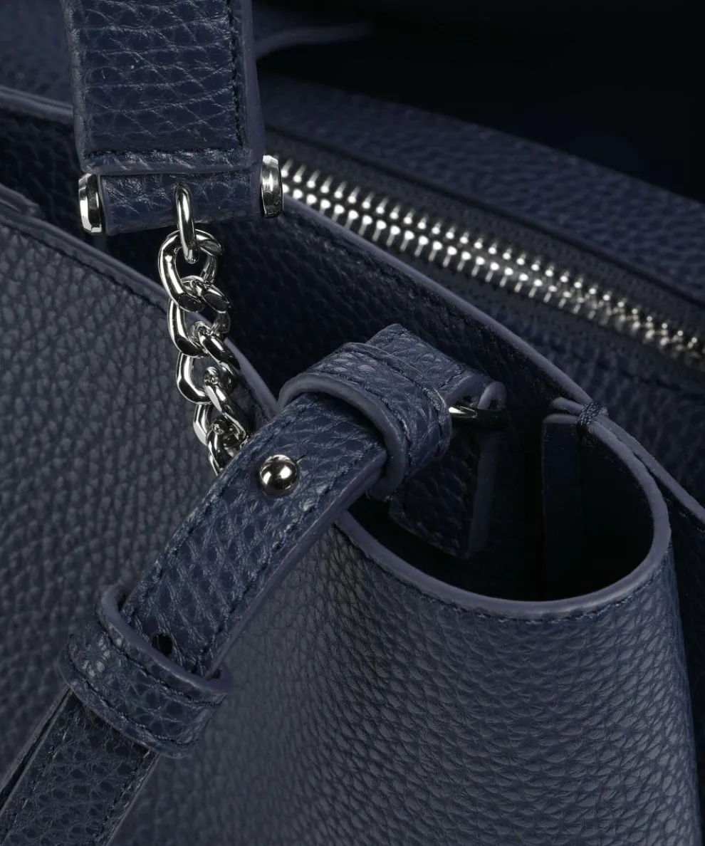 Annie Shopper Lederimitat navy