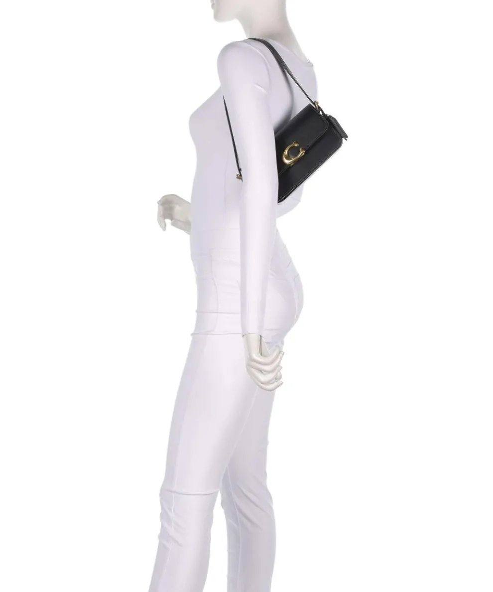 Zoe Schultertasche fein genarbtes Rindsleder schwarz