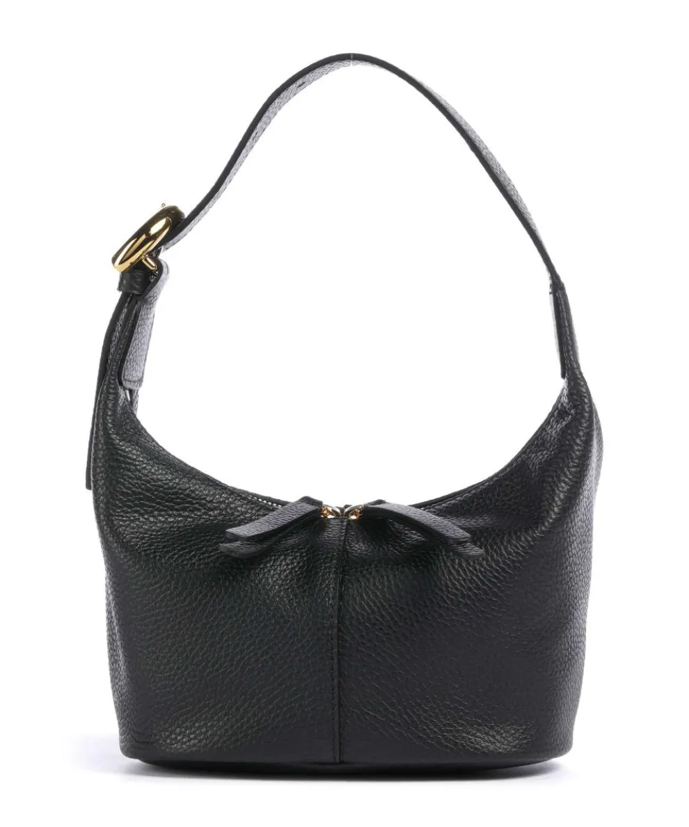Fernanda Schultertasche genarbtes Leder schwarz