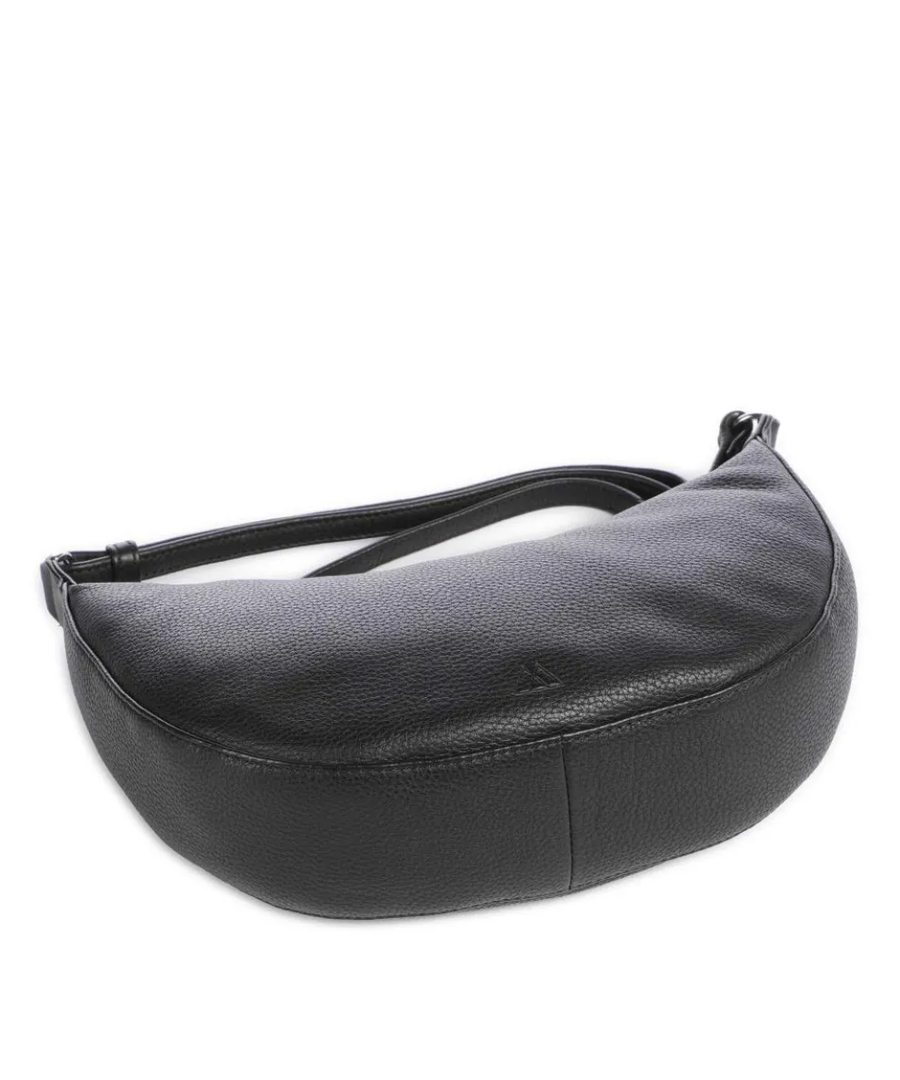 Faye Umhängetasche genarbtes Rindsleder schwarz