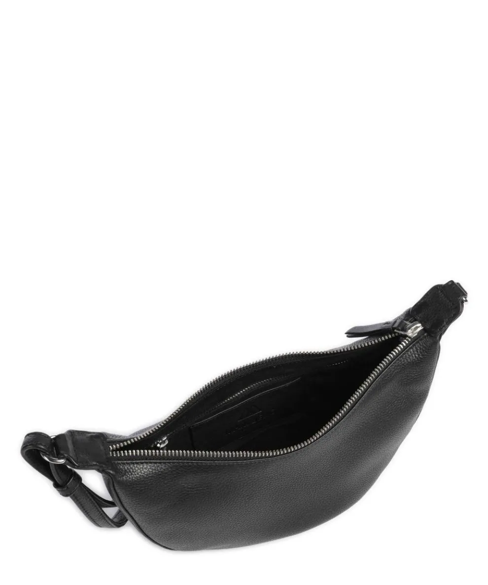 Faye Umhängetasche genarbtes Rindsleder schwarz