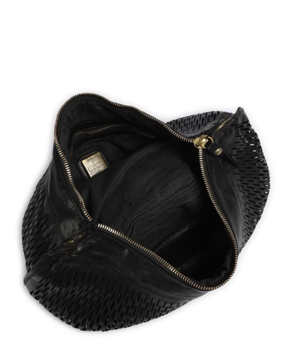 Beuteltasche Rindsleder schwarz