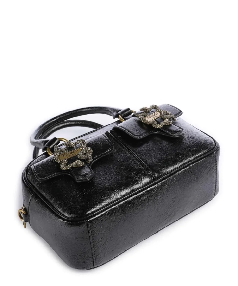 Iconic Snakes Pockets Handtasche Lederimitat schwarz