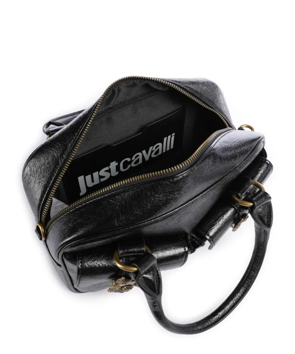 Iconic Snakes Pockets Handtasche Lederimitat schwarz