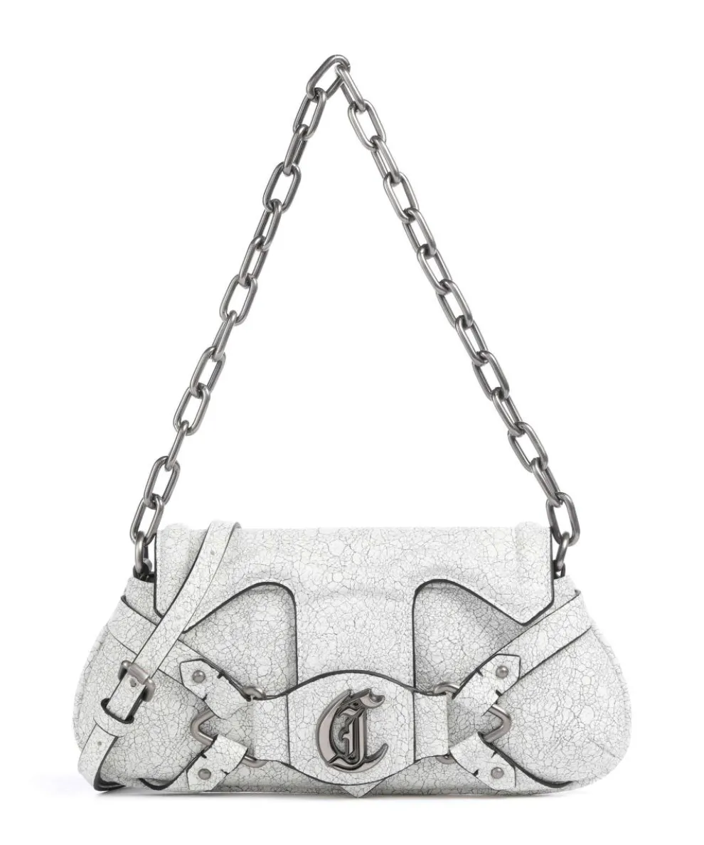 Crossed Laces Schultertasche Lederimitat weiß